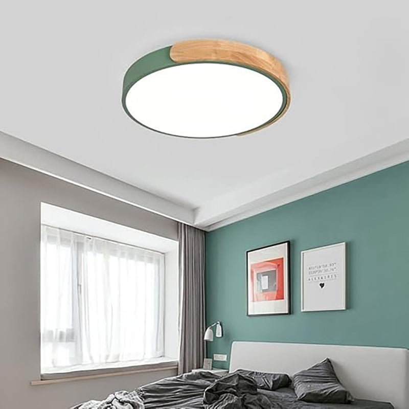 Plafonnier rond moderne vert