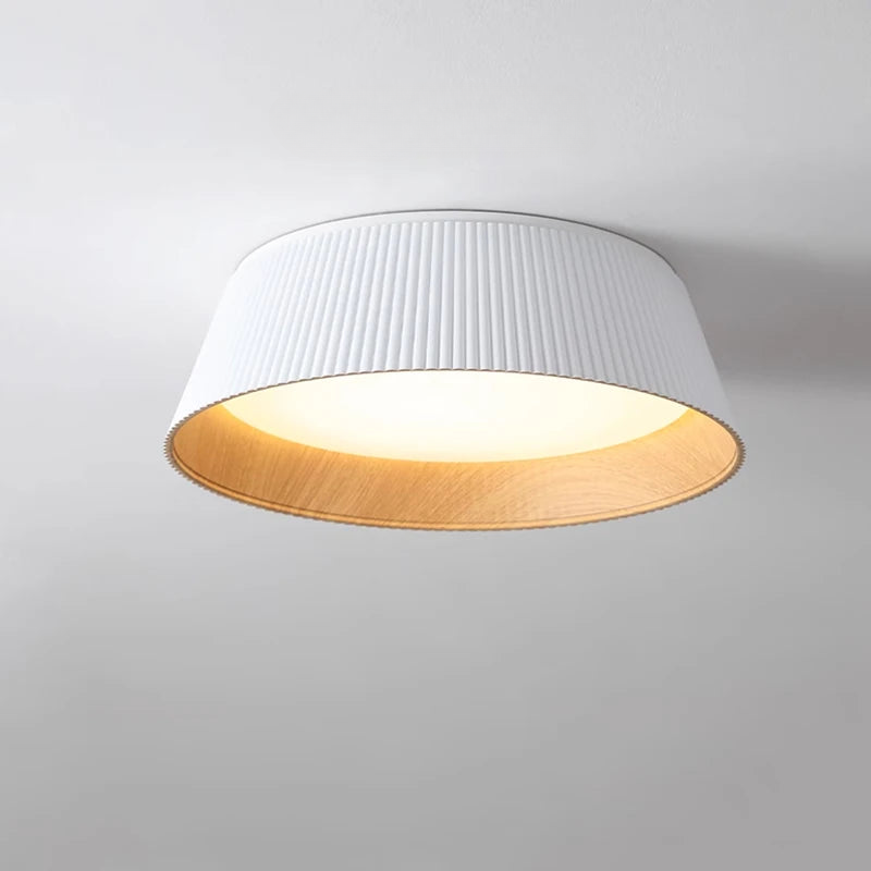 Plafonnier Bois Design Contemporain, Blanc ou Noir