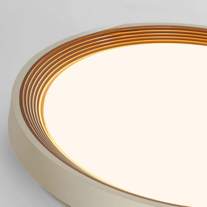 Plafonnier LED Design Bois – Rond Ø50cm, Dimmable