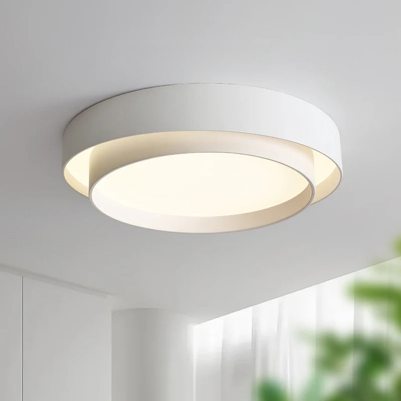Plafonnier LED Rond – Blanc ou Noir, Ø40 à Ø60cm, Dimmable