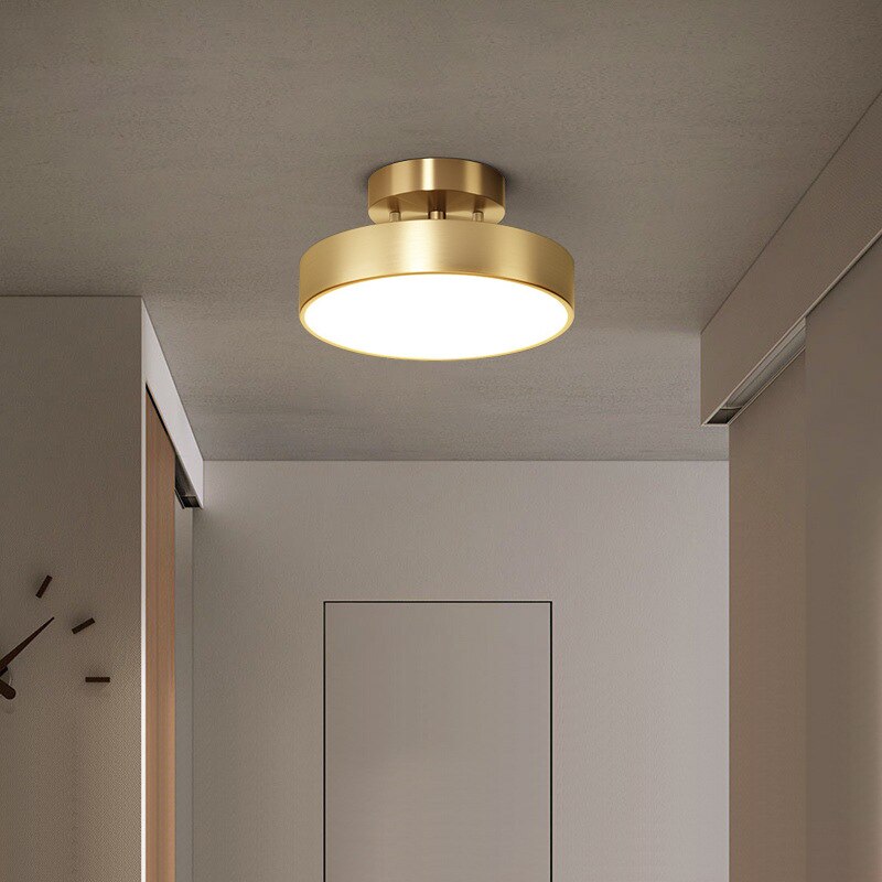Plafonnier salle de bain doré Image