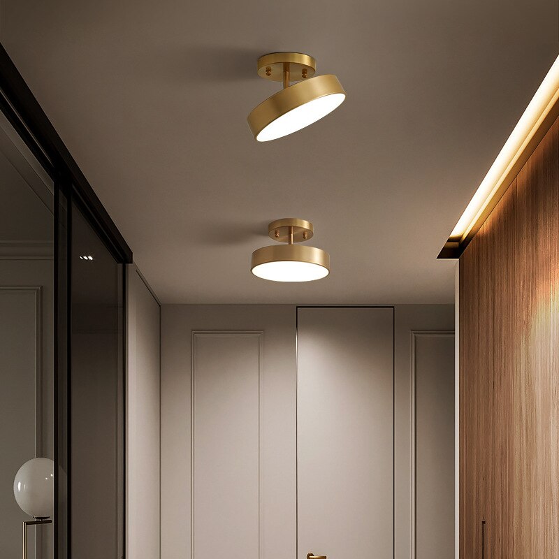 Plafonnier salle de bain doré Image