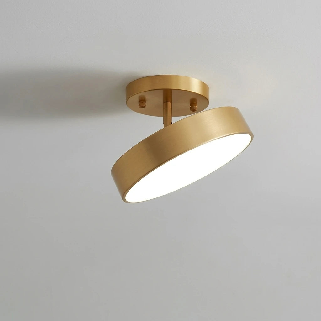 Plafonnier LED Rond Cuivré – vue principale doré