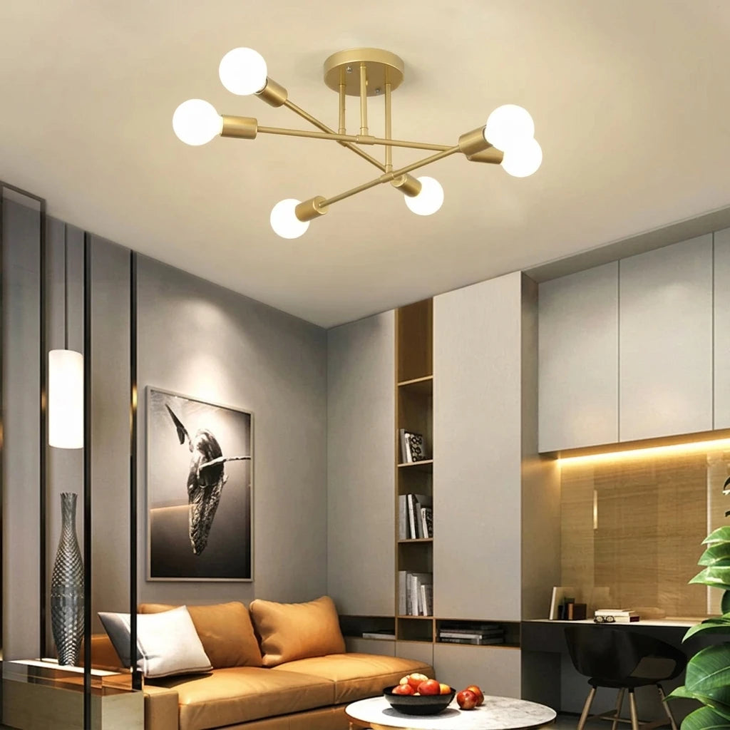 Plafonnier Design Sputnik – ambiance salon ouvert
