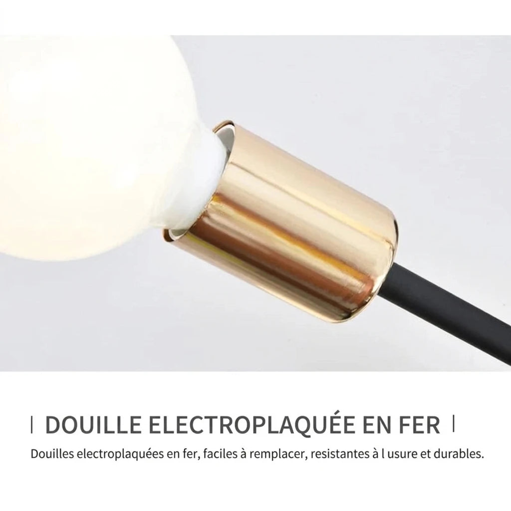 Plafonnier Design Sputnik – douille électroplaquée en fer