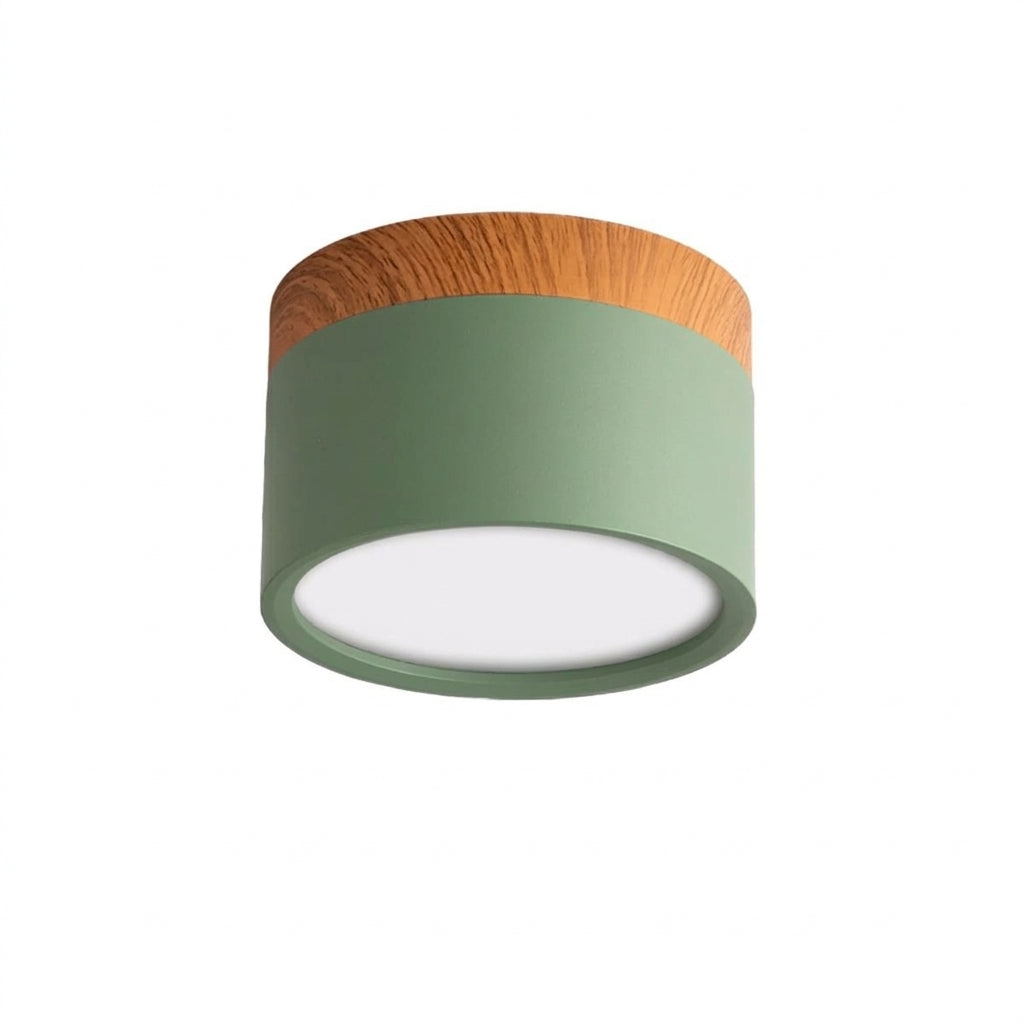 Spot LED bois nordique couleur vert