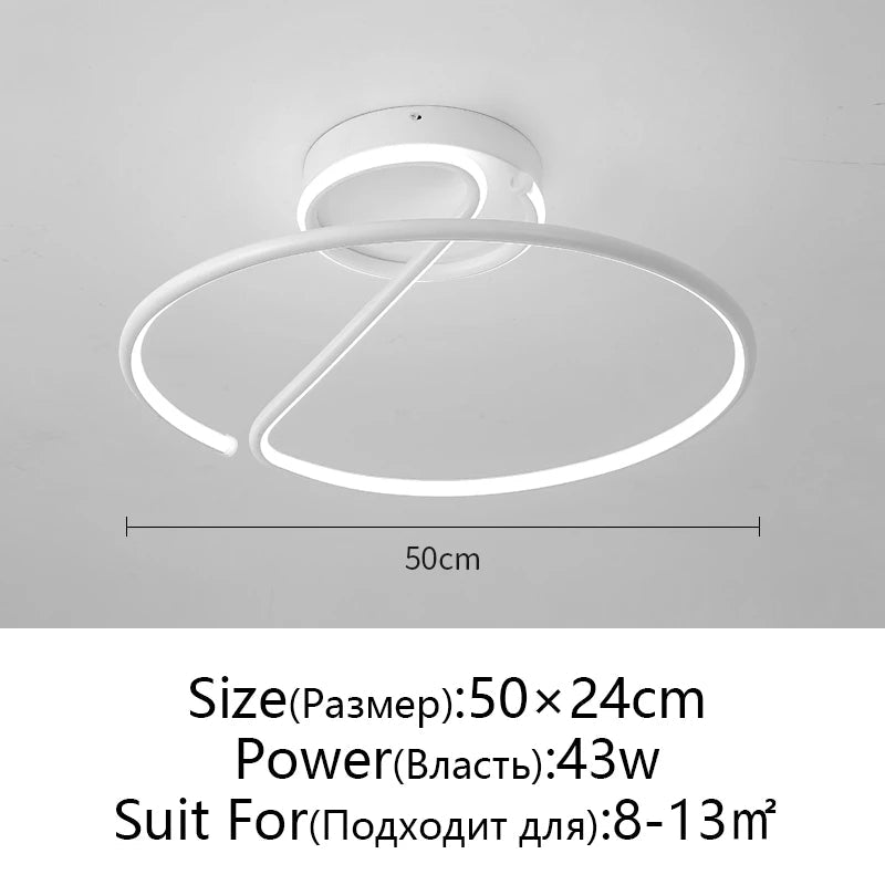Plafonnier LED Spirale KAGU – schéma technique