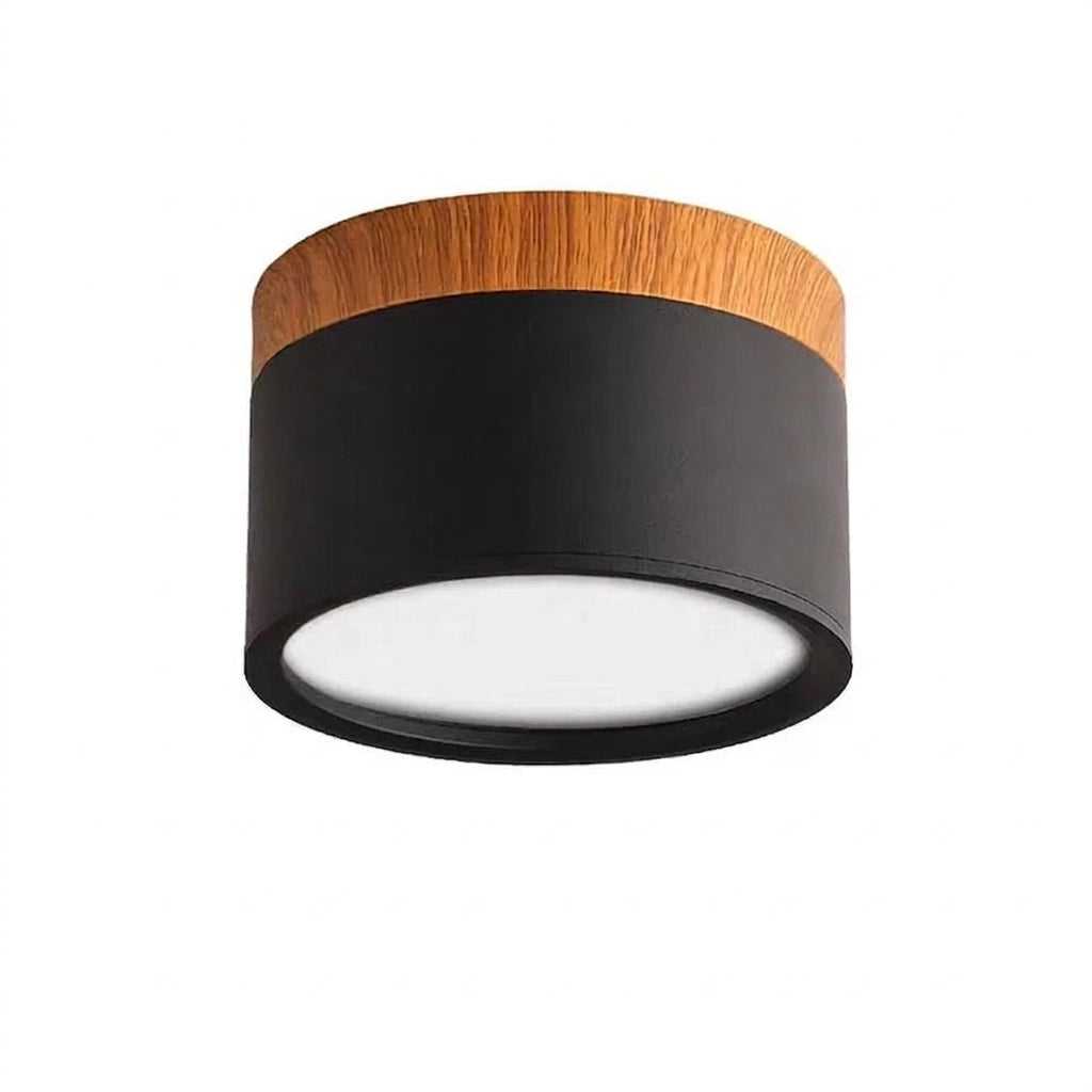 Spot LED bois nordique couleur noir