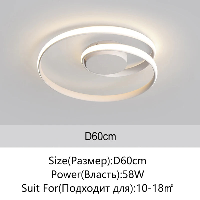 Plafonnier LED moderne rond Ø50cm doré – dimensions 45W