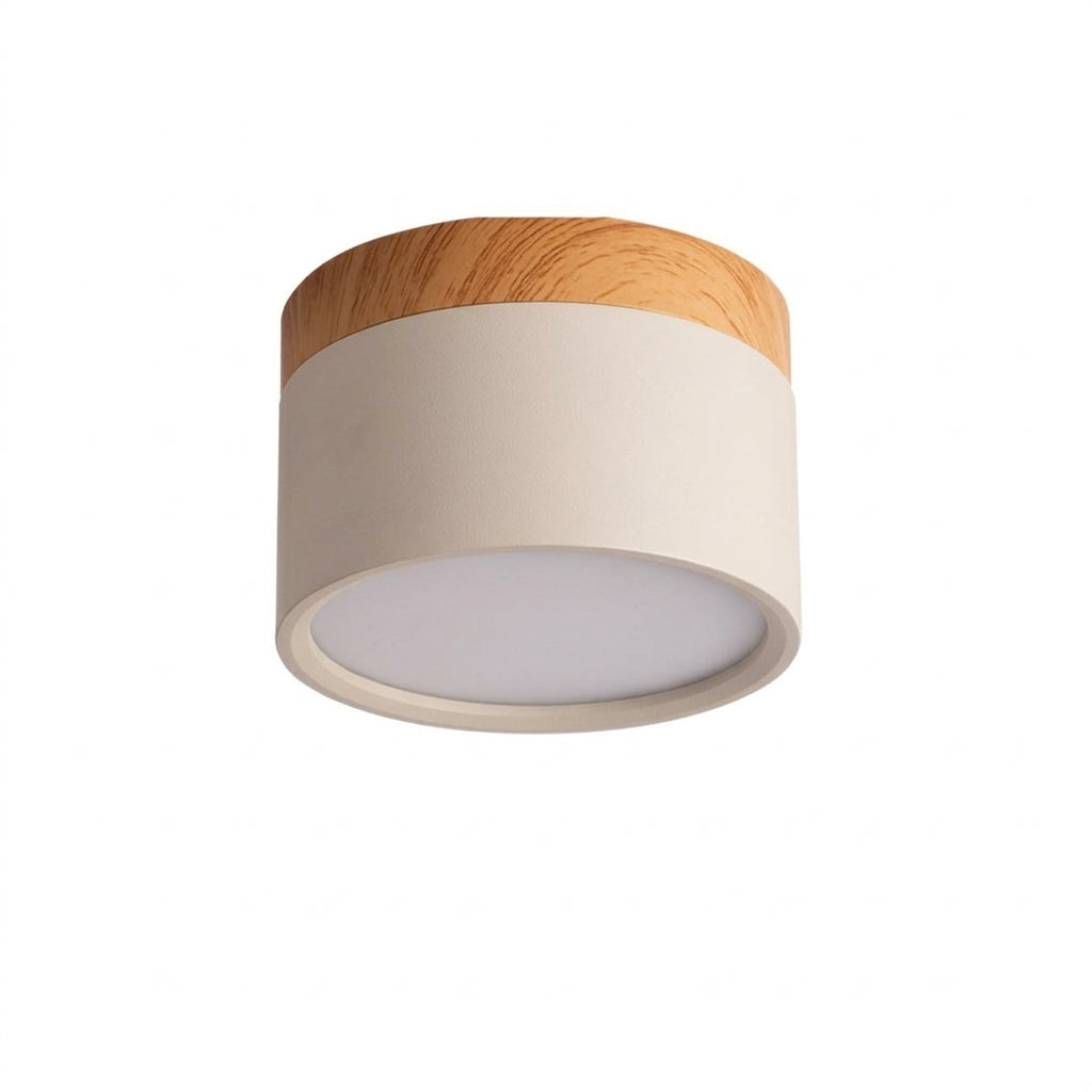 Spot LED bois nordique couleur blanc