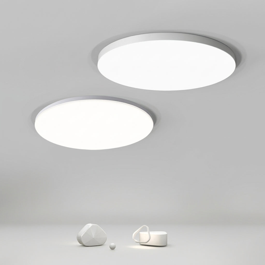 Plafonnier LED Triple Protection – deux tailles fond gris Image