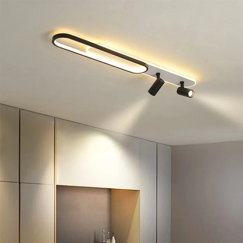Plafonnier LED linéaire spots orientables – vue d'ensemble