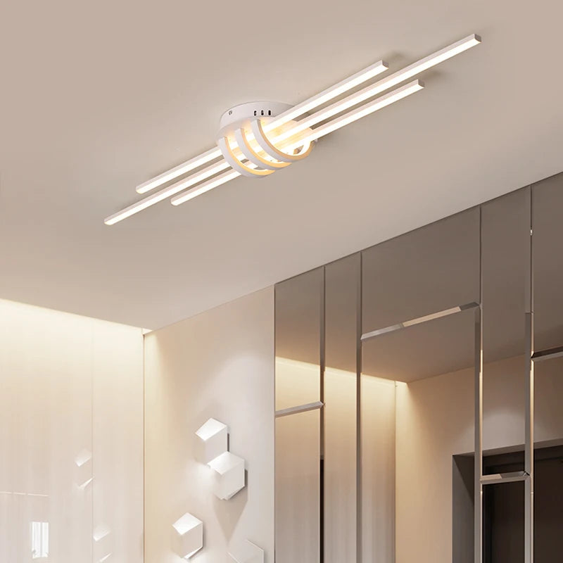 Plafonnier LED linéaire blanc – cuisine ou couloir