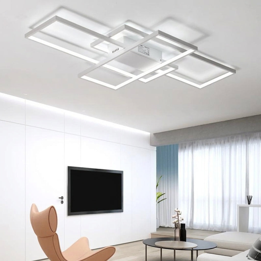 Plafonnier aluminium noir – salle à manger