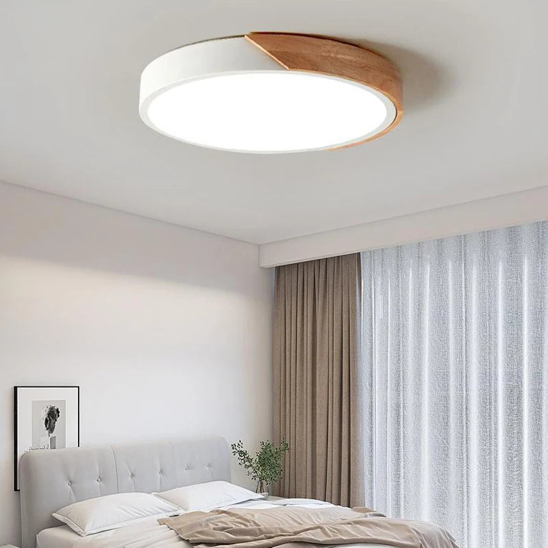 Plafonnier LED macaron blanc – chambre, lumière douce