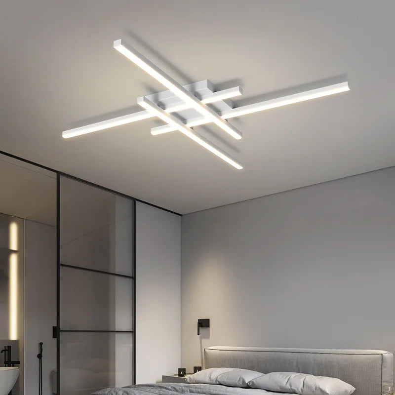 Plafonnier LED linéaire – fond blanc vue complète Image