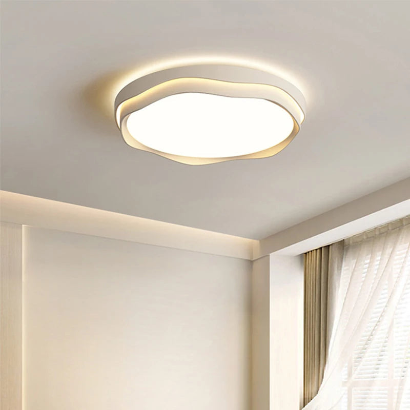 Plafonnier LED rond – chambre ambiance cosy