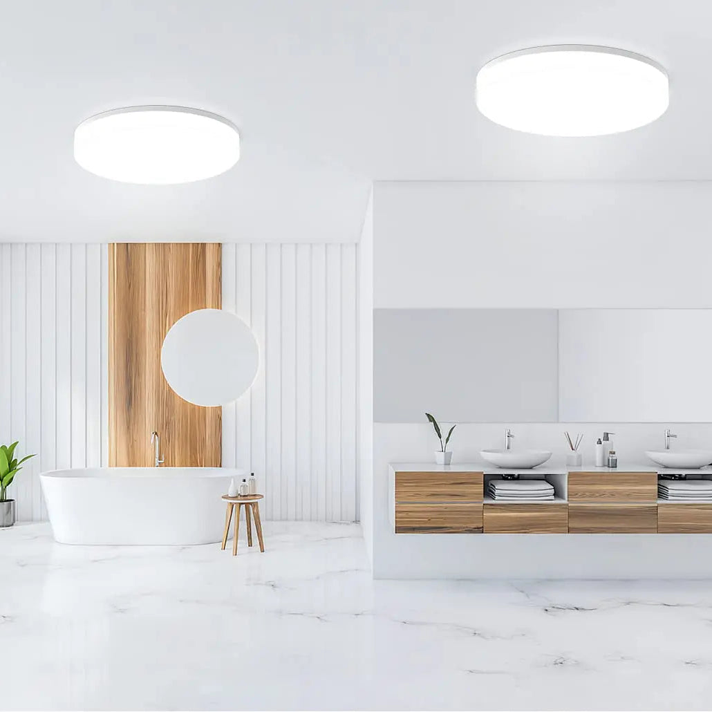 Plafonnier LED rond IP44 waterproof – adapté salle de bain