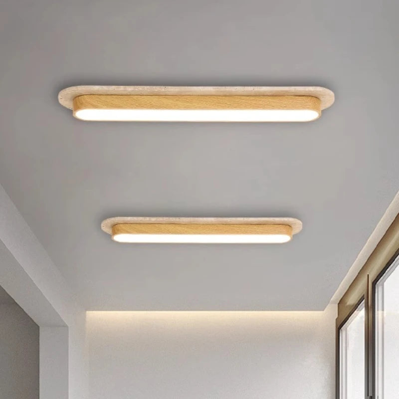 Plafonnier LED Wabi Sabi – deux luminaires plafond design naturel