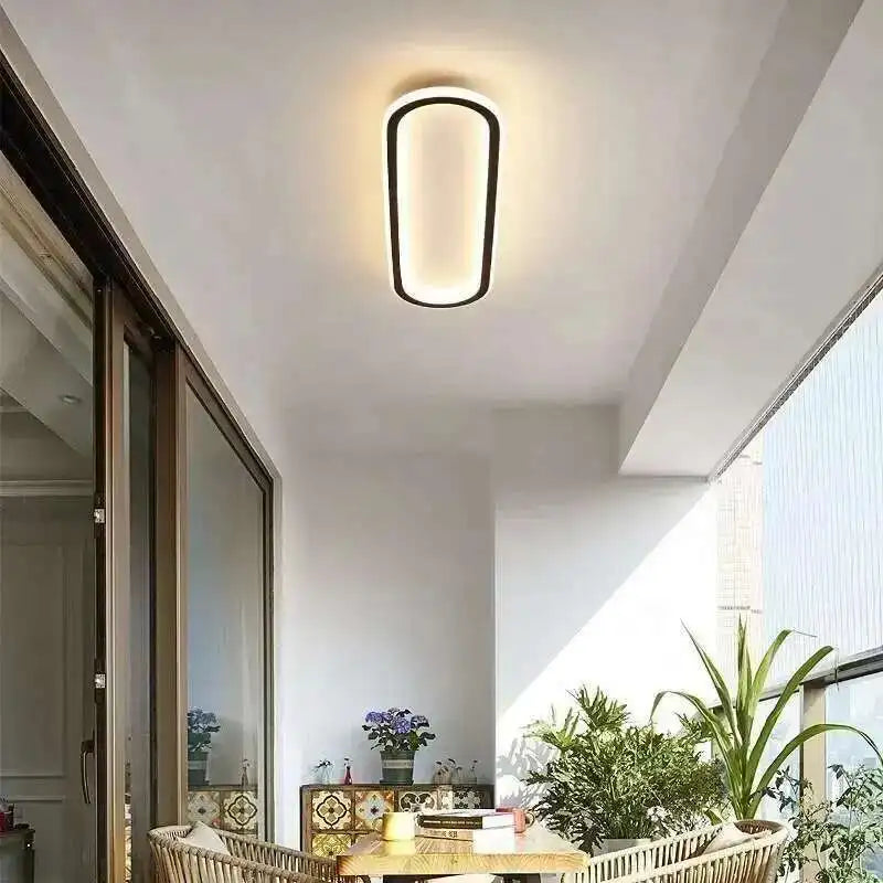 Plafonnier LED ligne slim – ambiance salon épuré
