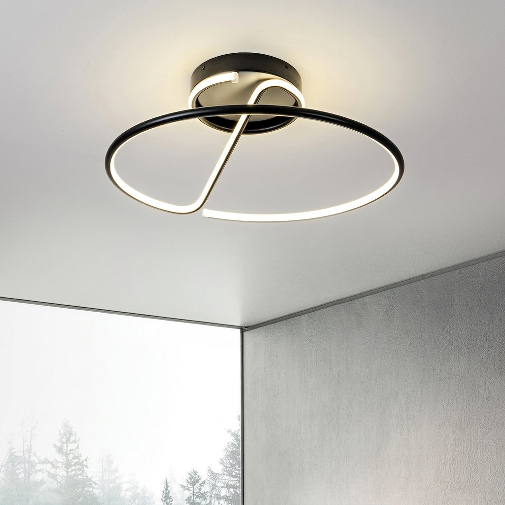 Plafonnier LED Spirale KAGU – détail anneaux spirale
