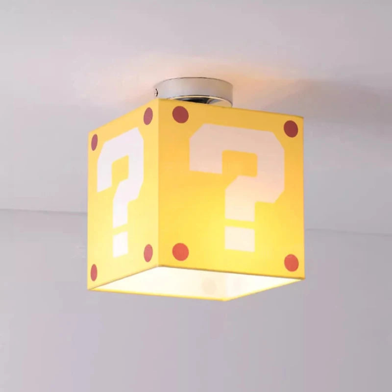 Plafonnier LED point d'interrogation Mario – vue produit fond blanc côté