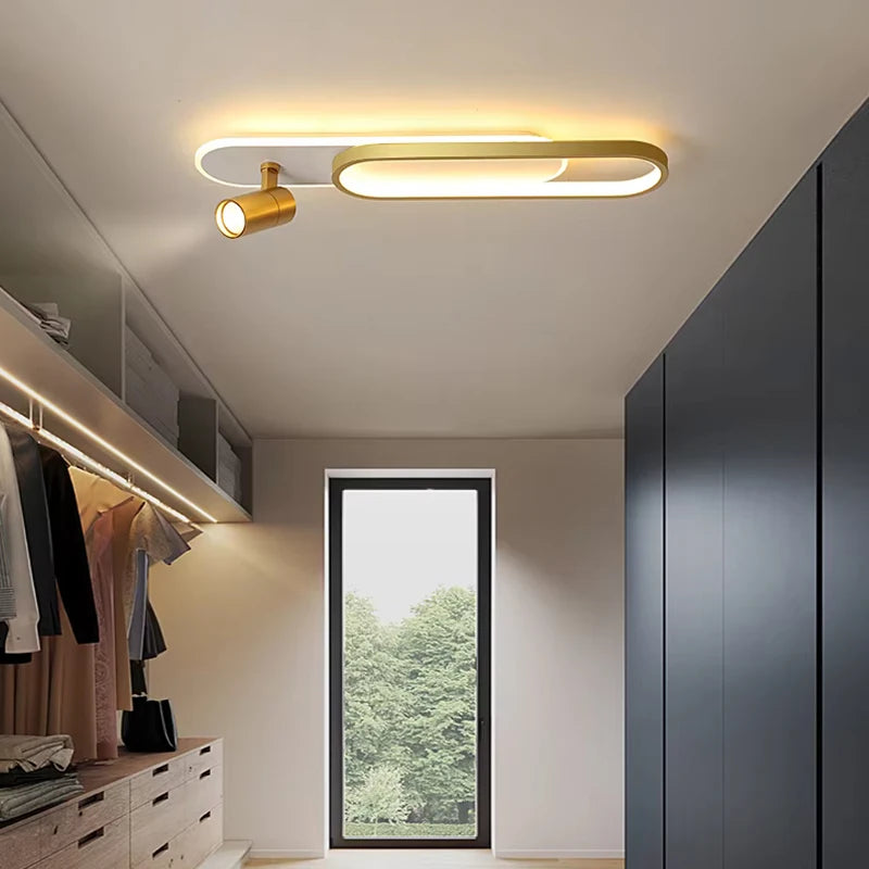 Plafonnier LED linéaire spots orientables noir – ambiance moderne