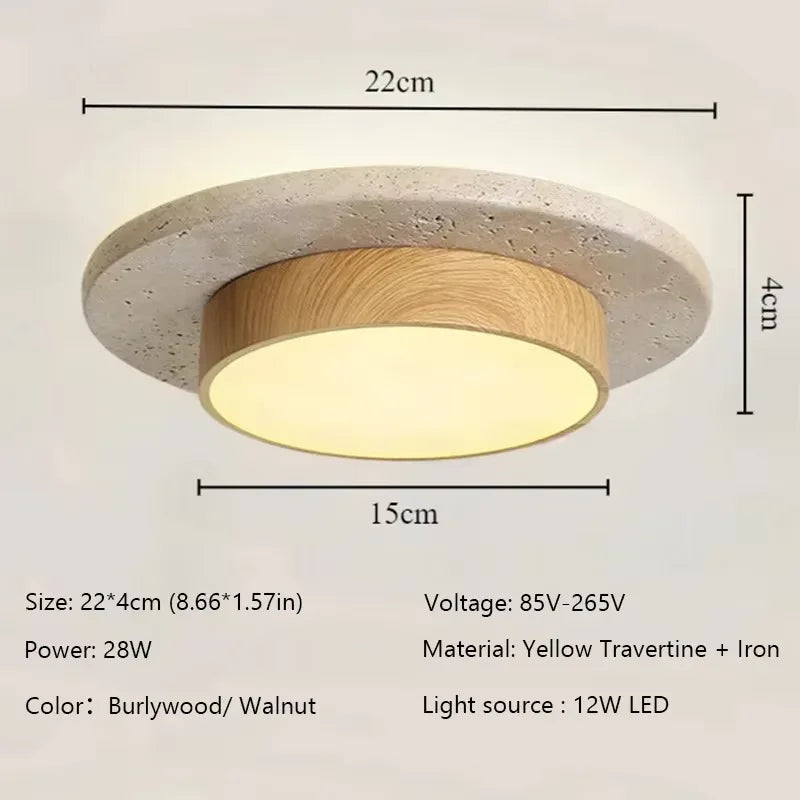 Plafonnier wabi-sabi Ø22cm – dimensions et caractéristiques