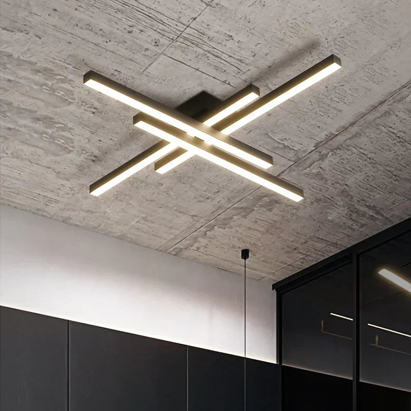 Plafonnier LED linéaire – intérieur moderne bureau