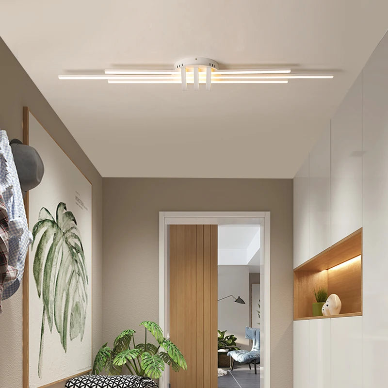 Plafonnier linéaire aluminium – vue de face