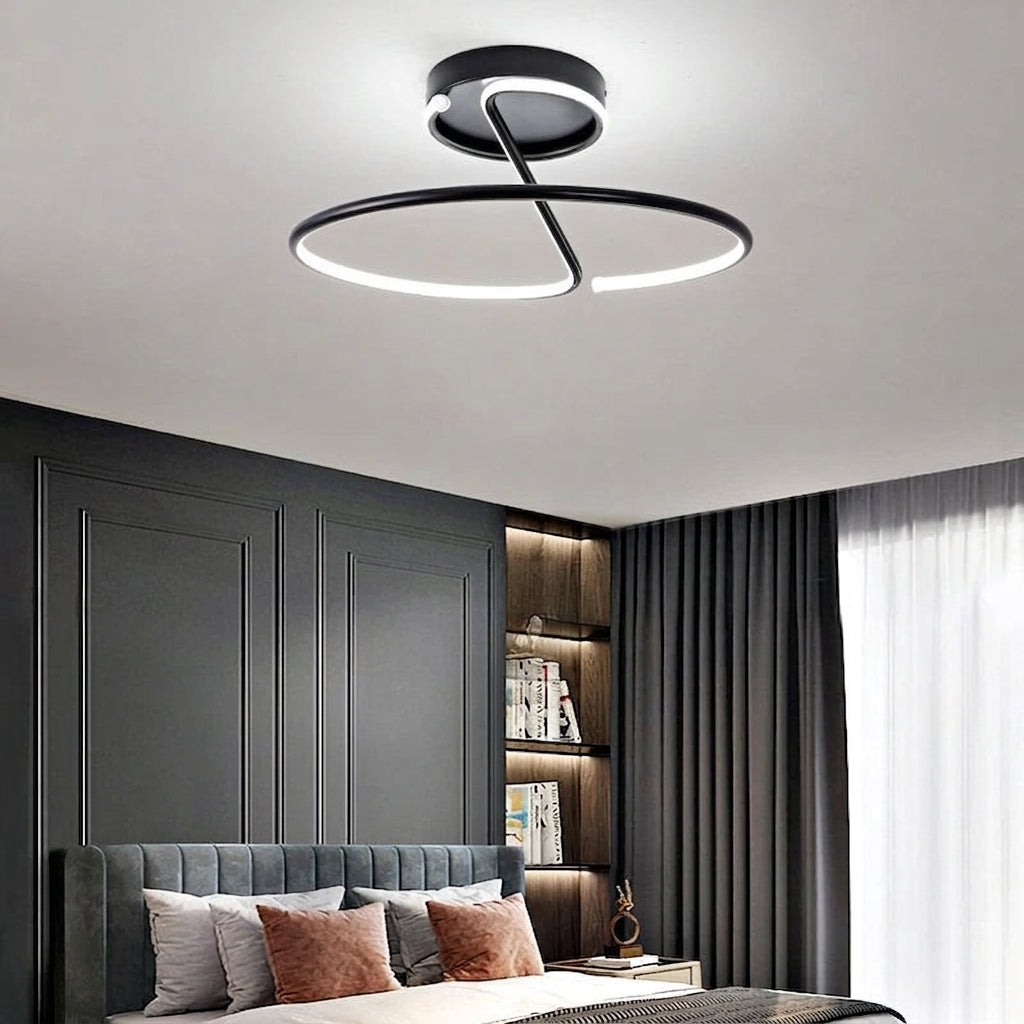 Plafonnier LED Spirale KAGU – vue d'ensemble pièce Image