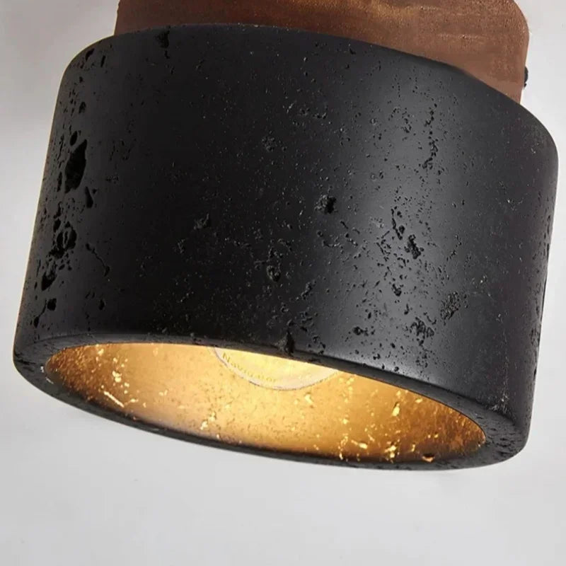 Plafonnier Wabi-Sabi – détail surface naturelle