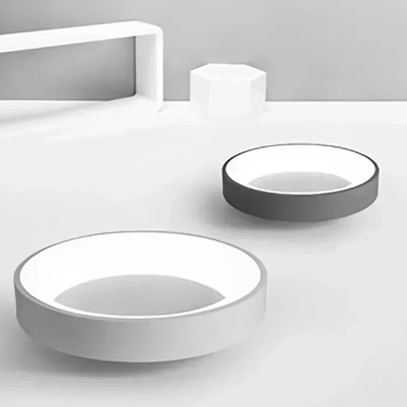 Plafonnier LED Rond CL077 – studio Blanc et Gris