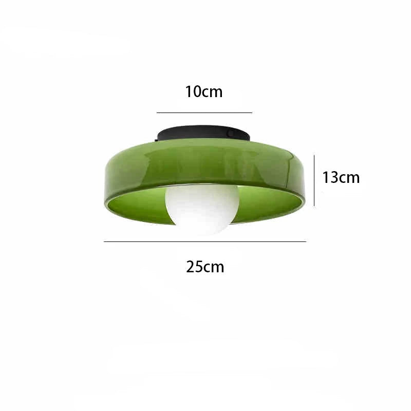Plafonnier verre vert dimensions – 25 cm × 13 cm