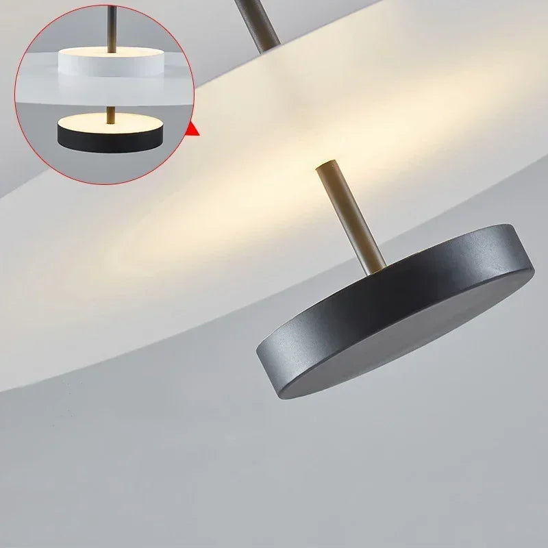Plafonnier LED nordique luxe – détail fixation plafond