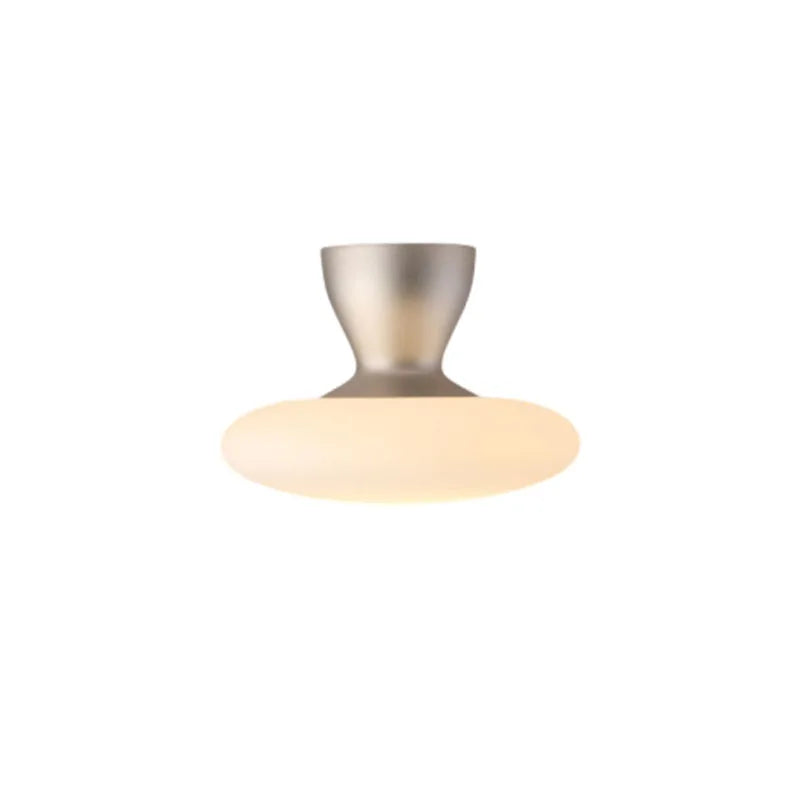 Plafonnier verre métal – fond blanc vue face