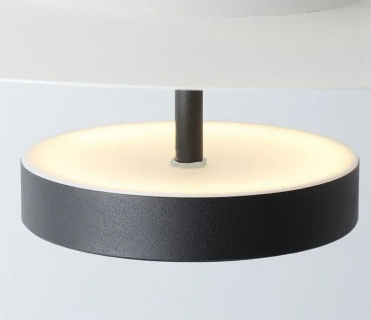 Plafonnier LED nordique luxe – vue de côté Ø55cm