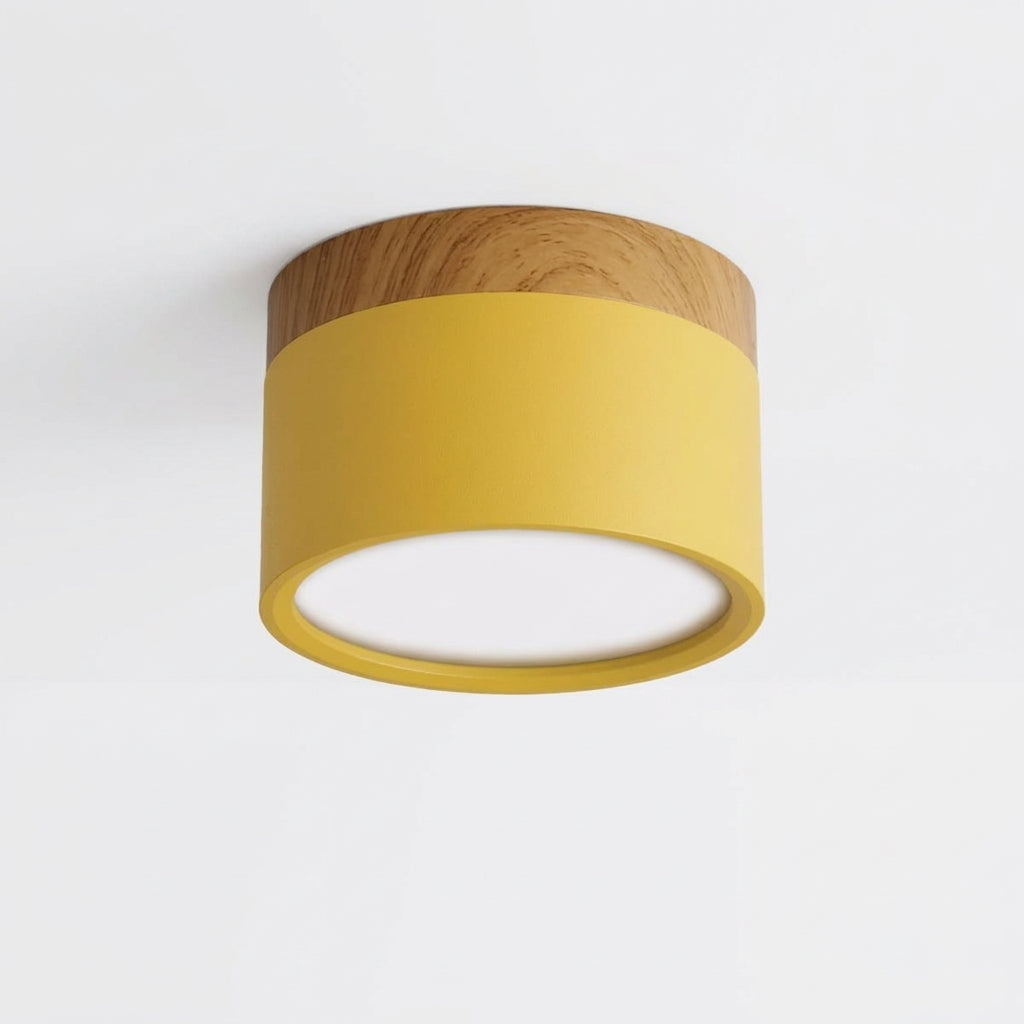 Spot LED bois nordique couleur jaune