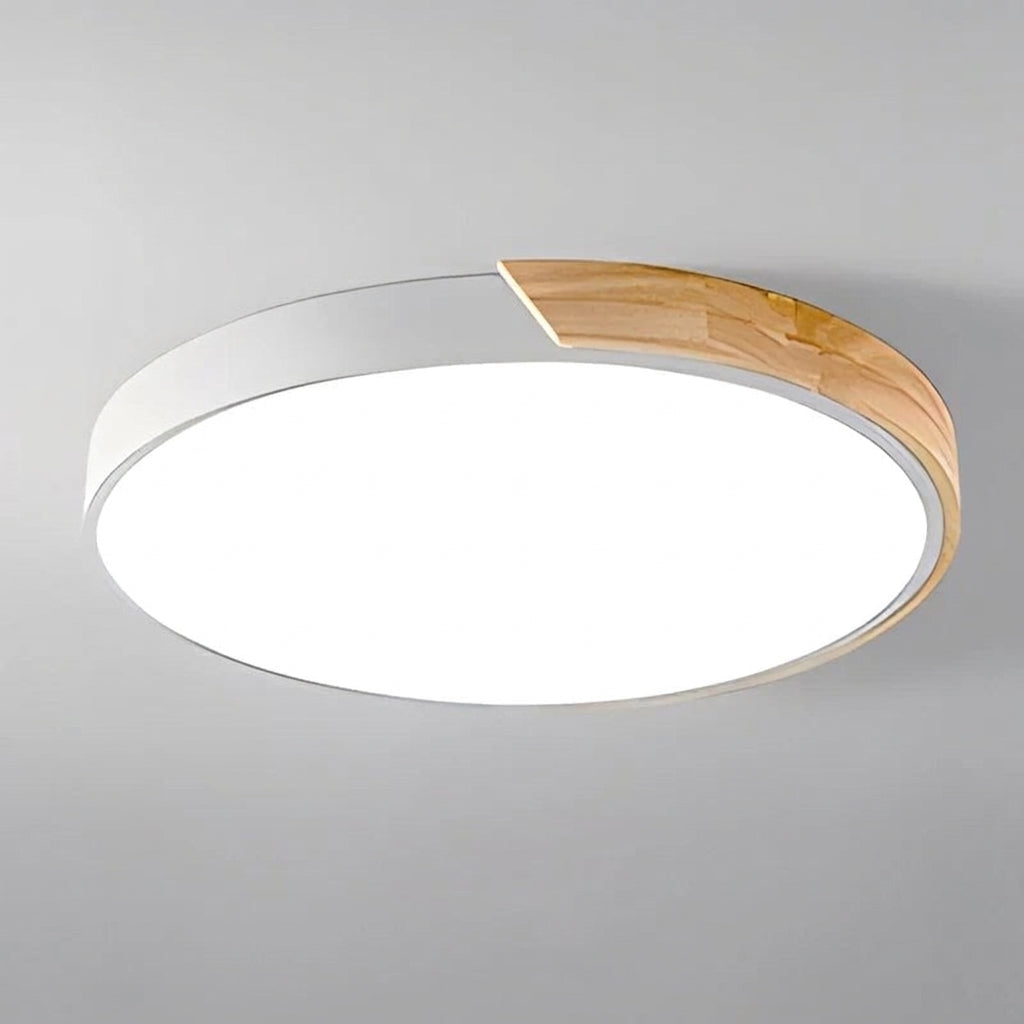 Plafonnier LED macaron coloris blanc – vue produit
