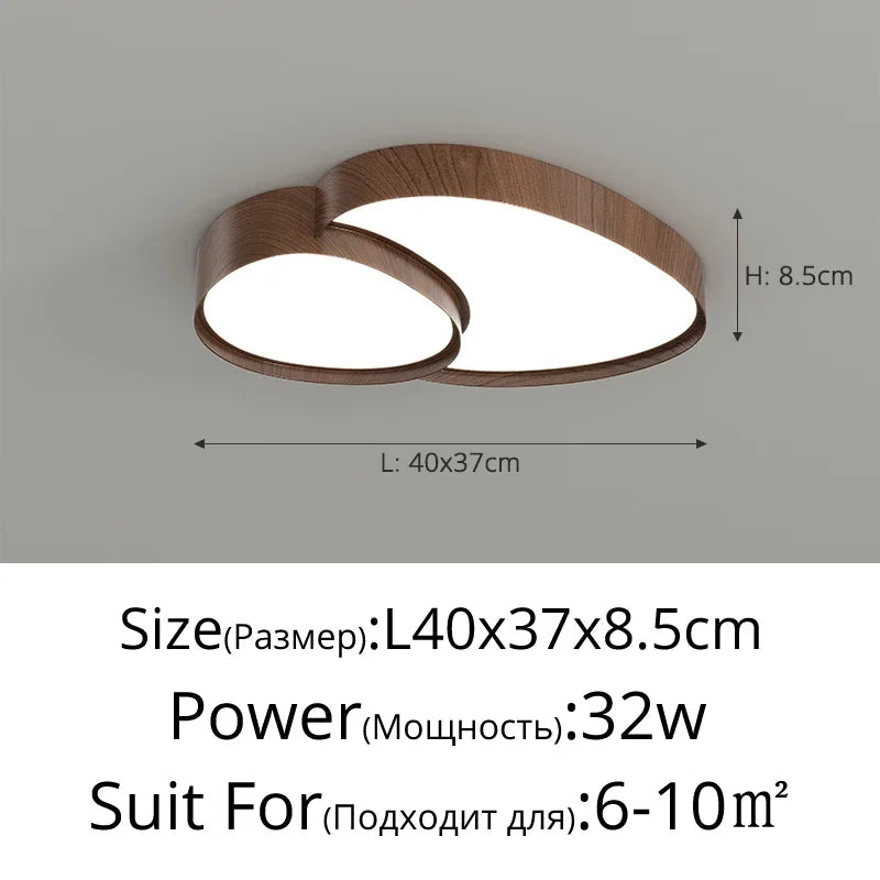 Plafonnier Nuage Bois – couloir entrée lumineuse