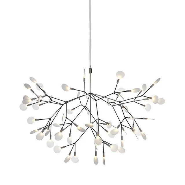 Lustre LED branches lucioles noir – vue produit fond blanc
