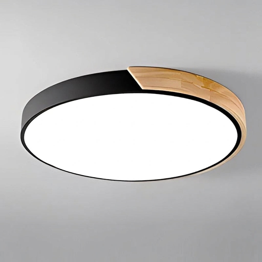 Plafonnier LED macaron coloris noir – vue produit