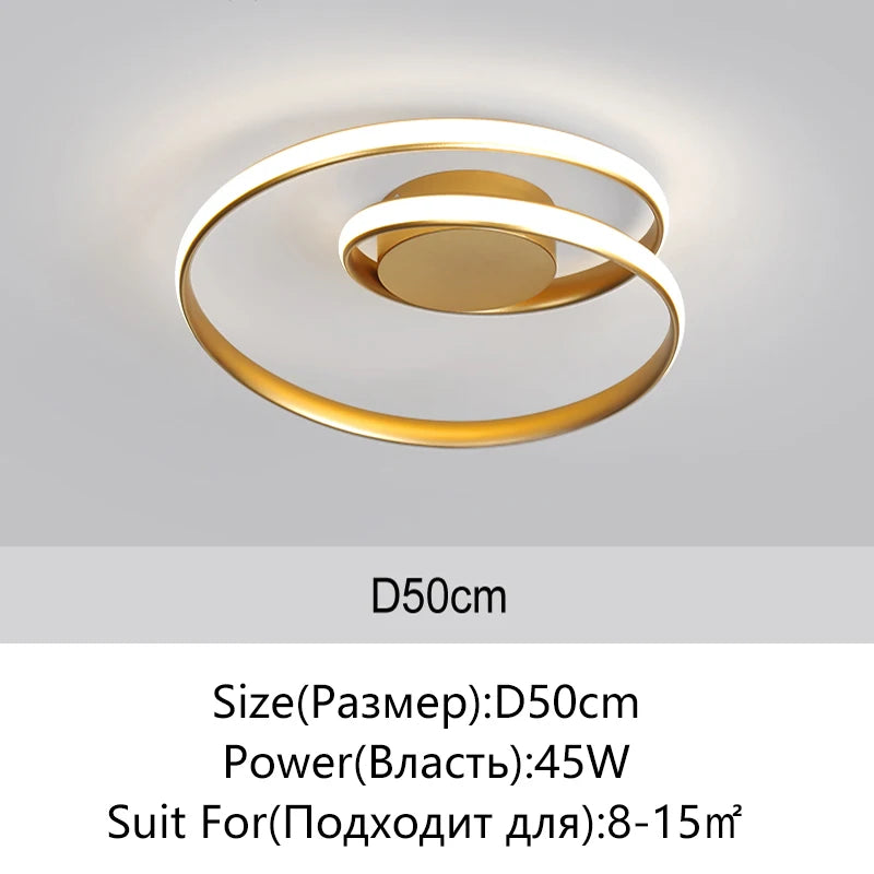 Plafonnier LED moderne rond Ø50cm blanc – dimensions 45W