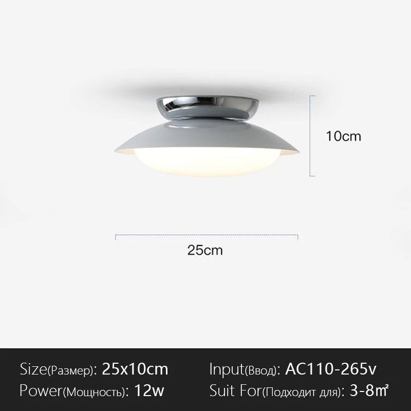 Plafonnier LED coloré Ø25cm – dimensions techniques