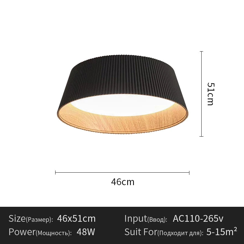Plafonnier bois design – dimensions schéma 2