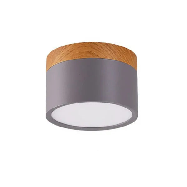 Spot LED bois nordique couleur gris