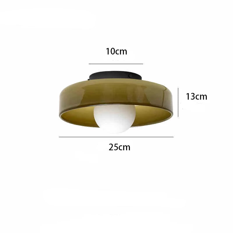 Plafonnier verre kaki dimensions – 25 cm × 13 cm