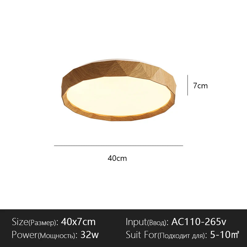 Plafonnier LED Anneau Bois – schéma technique installation