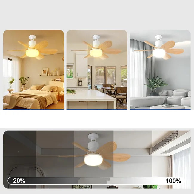 Plafonnier ventilateur LED moderne & minimaliste avec télécommande